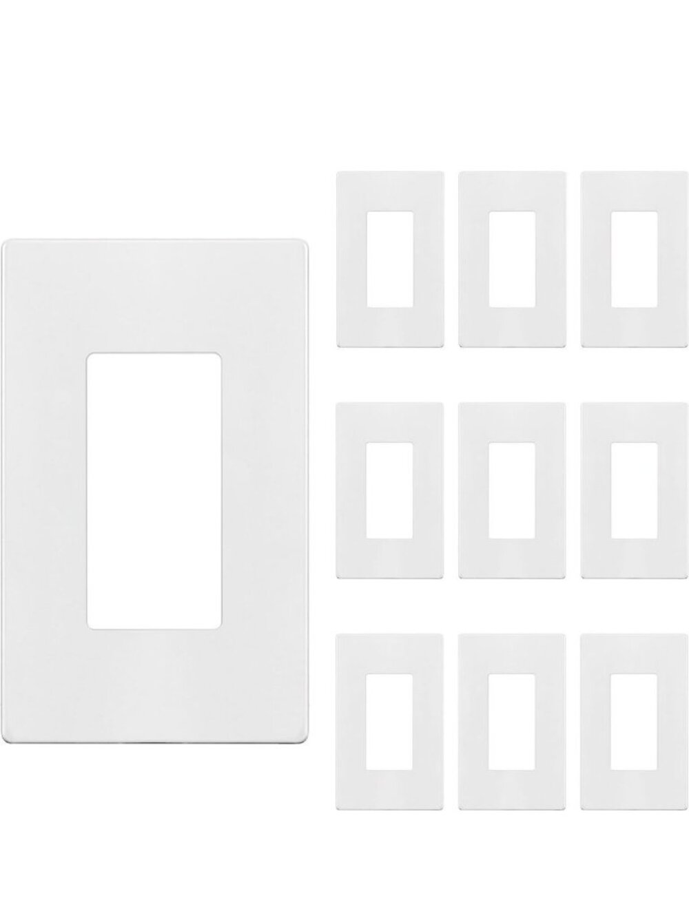 ENERLITES Screwless Decorator Wall Plate Child Safe Outlet Cover Size 1-Gang 4